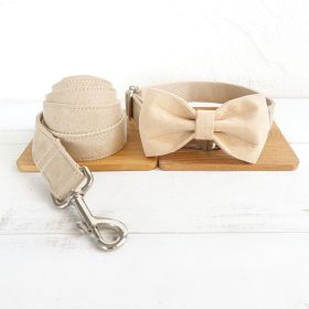 Lola Dog Collar & Leash Set (Option: Nude-L)