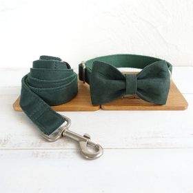 Lulu Velvet Collar & Leash Set (Option: Green-M)
