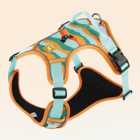 Anti-Breakaway Dog Harness & Leash Set (Option: Orange-S)