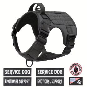 Tactical Adjustable Reflective Dog Harness (Option: Black-S)