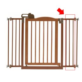 Richell One-Touch Gate II (Option: Touch Gate II Extension in Brown)