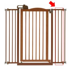 Tall One Touch Gate II Extension (Option: Touch Gate II Extension in Brown)