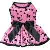 DoggieDesign All Aflutter Pink & Black Dog Dress