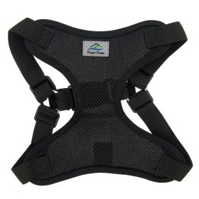 DoggieDesign Wrap & Snap No Pull Choke Free Dog Harness (Color: Black, size: X-Small)