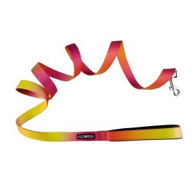 DoggieDesign American River Ombre Leash (Color: Raspberry Pink and Orange, size: 5/8 inches wide x 4 feet long)