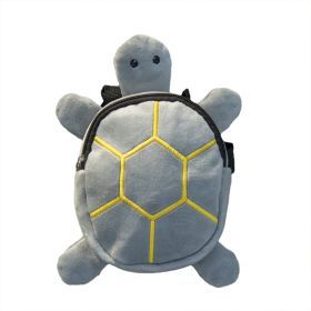 WaddlePaws Turtle No-Pull Harness Vest Dog Backpack (Specification: Grey)