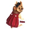 DoggieDesign Wool Fur-Trimmed Dog Harness Coat