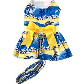 DoggieDesign Catching Waves Dog Dress with Matching Leash (size: X-Small)
