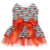 DoggieDesign Cherry Stripe Harness Dress with Matching Leash