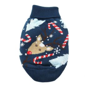 DoggieDesign Combed Cotton Ugly Reindeer Holiday Dog Sweater (size: XX-Small)