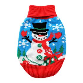 DoggieDesign Combed Cotton Ugly Snowman Holiday Dog Sweater (size: XX-Small)