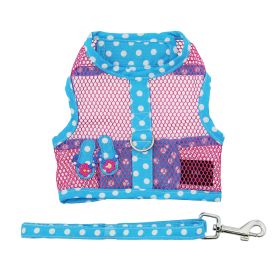 DoggieDesign Cool Mesh Dog Harness Under the Sea Collection (Color: Pink and Blue Flip Flop, size: X-Small)