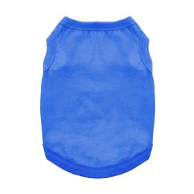 DoggieDesign Cotton Dog Tank (Color: Nautical Blue, size: X-Small)