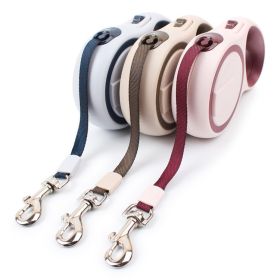 Retractable Dog Leash; Dog Walking Leash up to 110lbs; One Button Break & Lock (colour: Coffee, Specification (L * W): 5m)