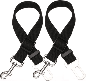 Dog Car Seat Belt Safety Leash - 2pcs (colour: red, Specification (L * W): 2pcs)