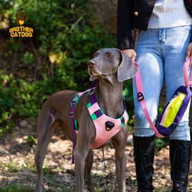Sling Dog Harness & Leash Set (select: AN6-pink-XL)