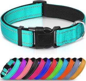 Reflective Adjustable Dog Collar (Color: Red, size: Medium (Pack of 1))