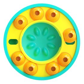Interactive Dog Puzzle Feeder Slow Eating Treat Dispenser and IQ Training Toy (Color: Blue)