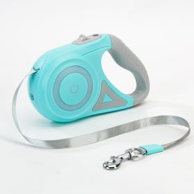 Streamer Led Lights Automatic Extending Dog Leash (Color: Green, size: 3M)