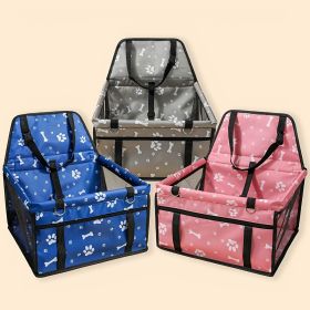 Dog Folding Soft Washable Car Booster Seat Travel Carrier with Travel Bags (Color: Pink)