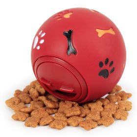 Interactive Rubber Treat Dispensing Dog Puzzle Ball (Color: Blue, size: M)