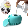 Soft Silicone Pet Hair Shampoo Comb Bath Brush for Dogs