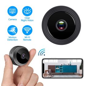 1080P HD Indoor Smart Pet Security Camera with Night Vision and Motion Detection 64GB SD Card (Color: black with 64G SDcard)