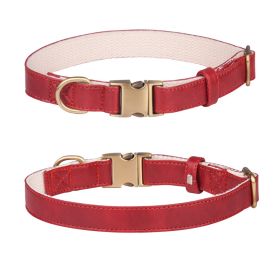 Soft Leather Dog Collar (colour: Leather, size: L code)