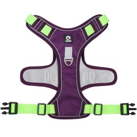 Cross Border Reflective Dog Harness (colour: purple, Specification (L * W): L)