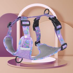 Fruity Print Dog Harness (colour: purple, Specification (L * W): M)