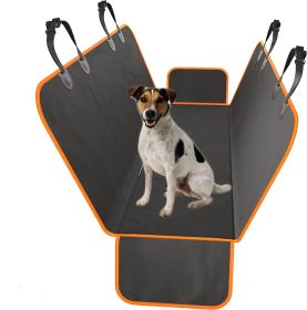 Scratch Resistant Oxford Dog Car Seat Cover and Pet Travel Mat (Color: Orange red, size: (54*57.8IN-137*147CM))