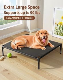 Pet Bed, No Assembly Required, Foldable, Portable, Waterproof & Moisture-Proof, Breathable & Antibacterial, All-Season Sleeping Mat for Cats and (Color: Mesh cloth XL)