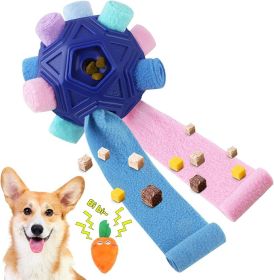 Interactive Dog Snuffle Ball Puzzle Toy for Foraging, Slow Feeding and Training (Color: Pink)