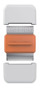 Pet Life 'Zipocket' 2-in-1 Underake and Stainless Steel Travel Grooming Dog Comb (Color: Orange)
