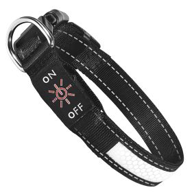 Light Up LED Waterproof Safety Dog Collar (size: S)