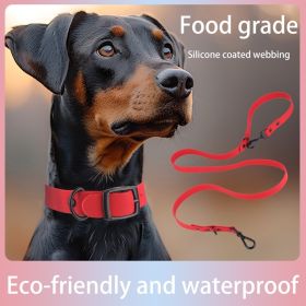 Silicone Waterproof Dog Collar And Leash Set (Option: S)