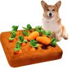 Plush Carrot Patch Hide and Seek Enrichment Dog Puzzle Toy