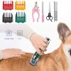 Rechargeable Cordless Dog Hair Clippers Set Low Noise Pet Grooming Clippers