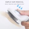 Stainless Steel Needle Dog Hair Brush with Quick Release Button
