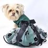 DoggieDesign Green and Black Satin Dog Dress