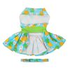 DoggieDesign Pineapple Luau Dog Harness Dress with Matching Leash