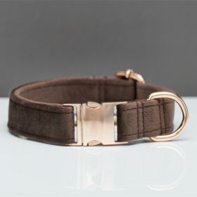 Coco Velvet Collar & Leash Set (Option: Brown-XS)