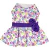 DoggieDesign Purple Butterfly Dog Dress with Matching Leash