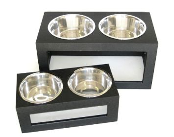 Porchside Raised Outdoor Diner Bowl (Option: Large/Black)