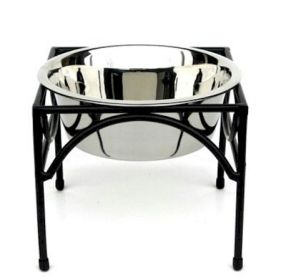 Regal Raised Elevated Dog Feeder with Stainless Steel Bowl (Option: Small)